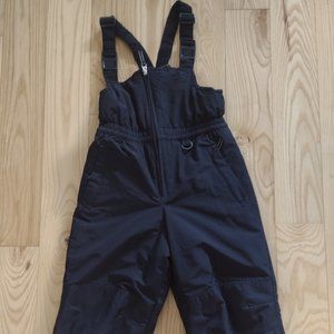 Lands End bib black kids snow pants Size 7
